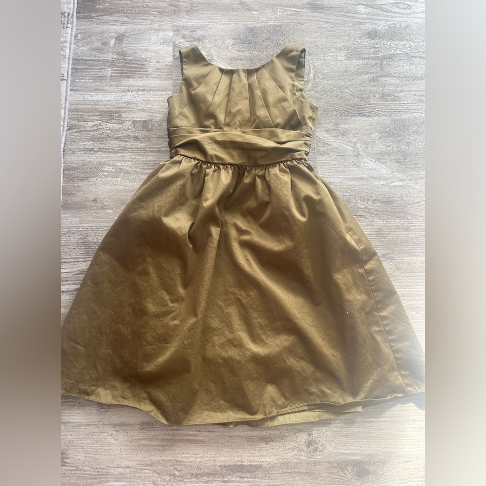 Elegant‎ Olive Green Kids Dress- David’s Bridal size 8